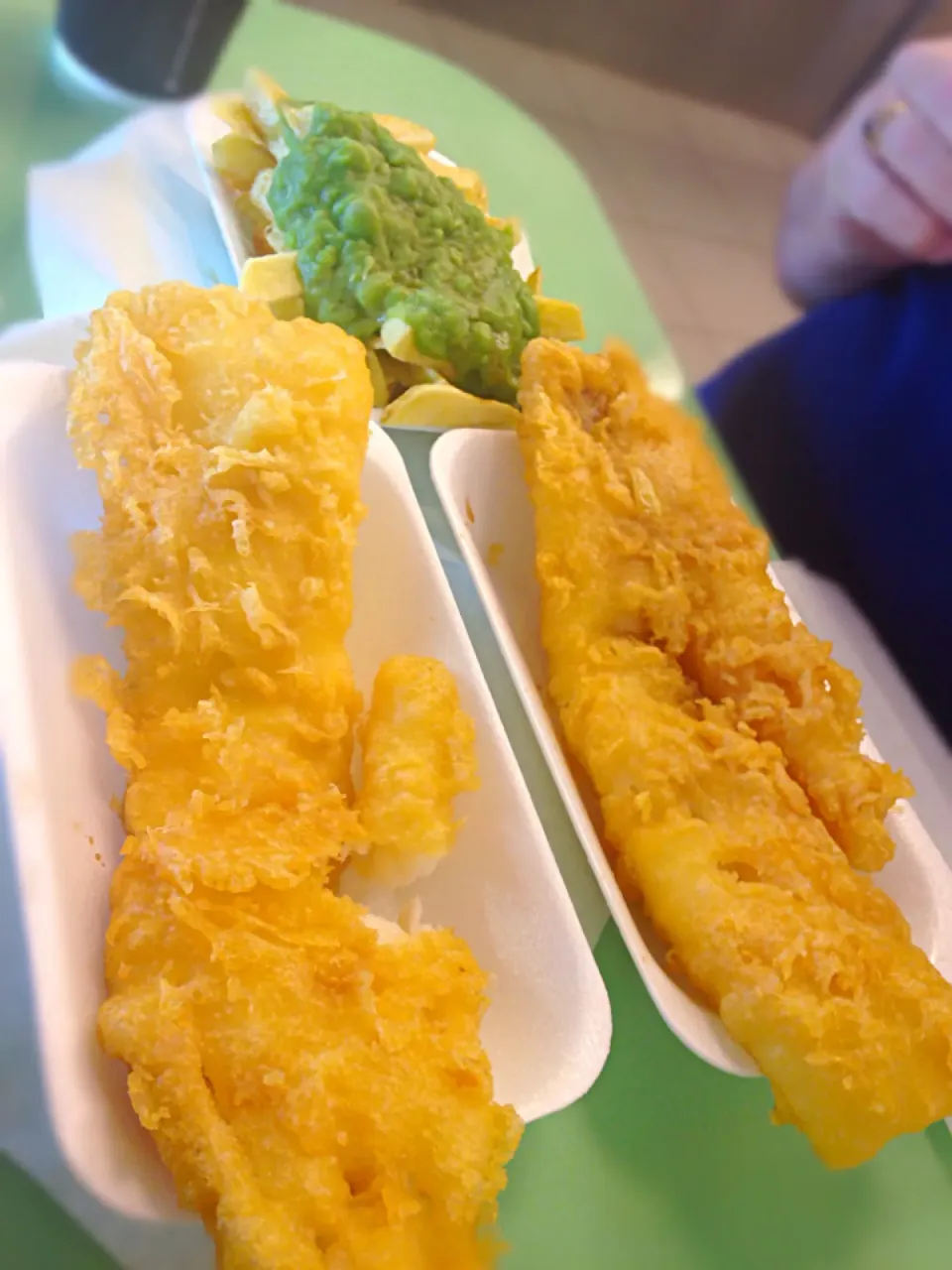 Battered cod, chips & mushypeas.|Karla Collington Ryderさん