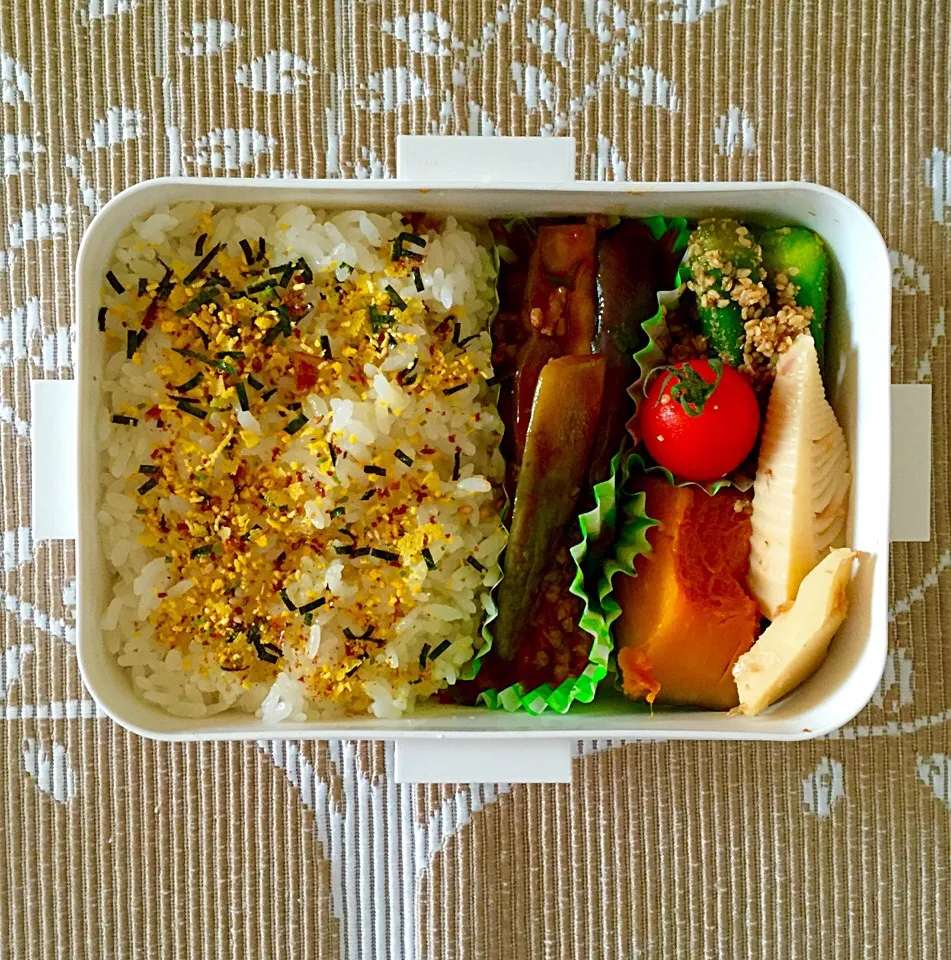 今日の旦那様お弁当(◍•ᴗ•◍)#お弁当
麻婆茄子おべん〜|あさこさん