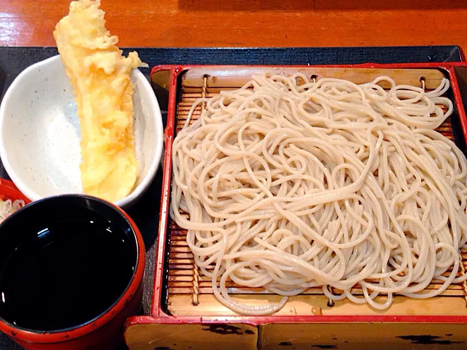 立食いそば手帳 名店120［首都圏編】スタンドそば 満留賀（浜松町）いか天せいろ|ゆうじ.さん