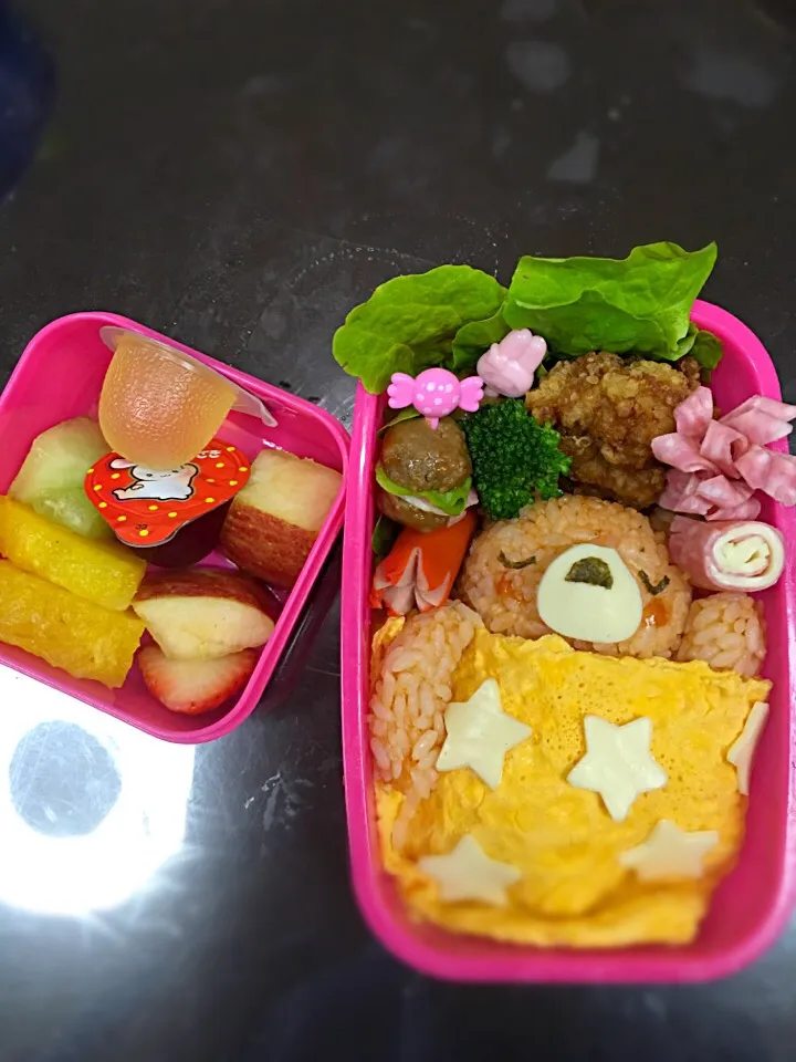 おやすみクマさんのオムライス弁当|momonokiさん