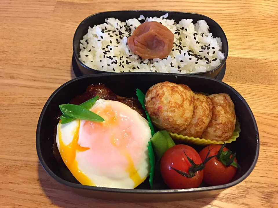 目玉焼きハンバーグ弁当|myusicさん