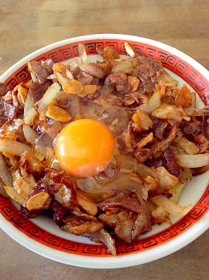 Snapdishの料理写真:にんにく生姜焼き丼💖|Norio Fukudaさん