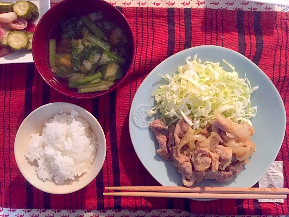 豚の生姜焼き定食|kirinmusohさん