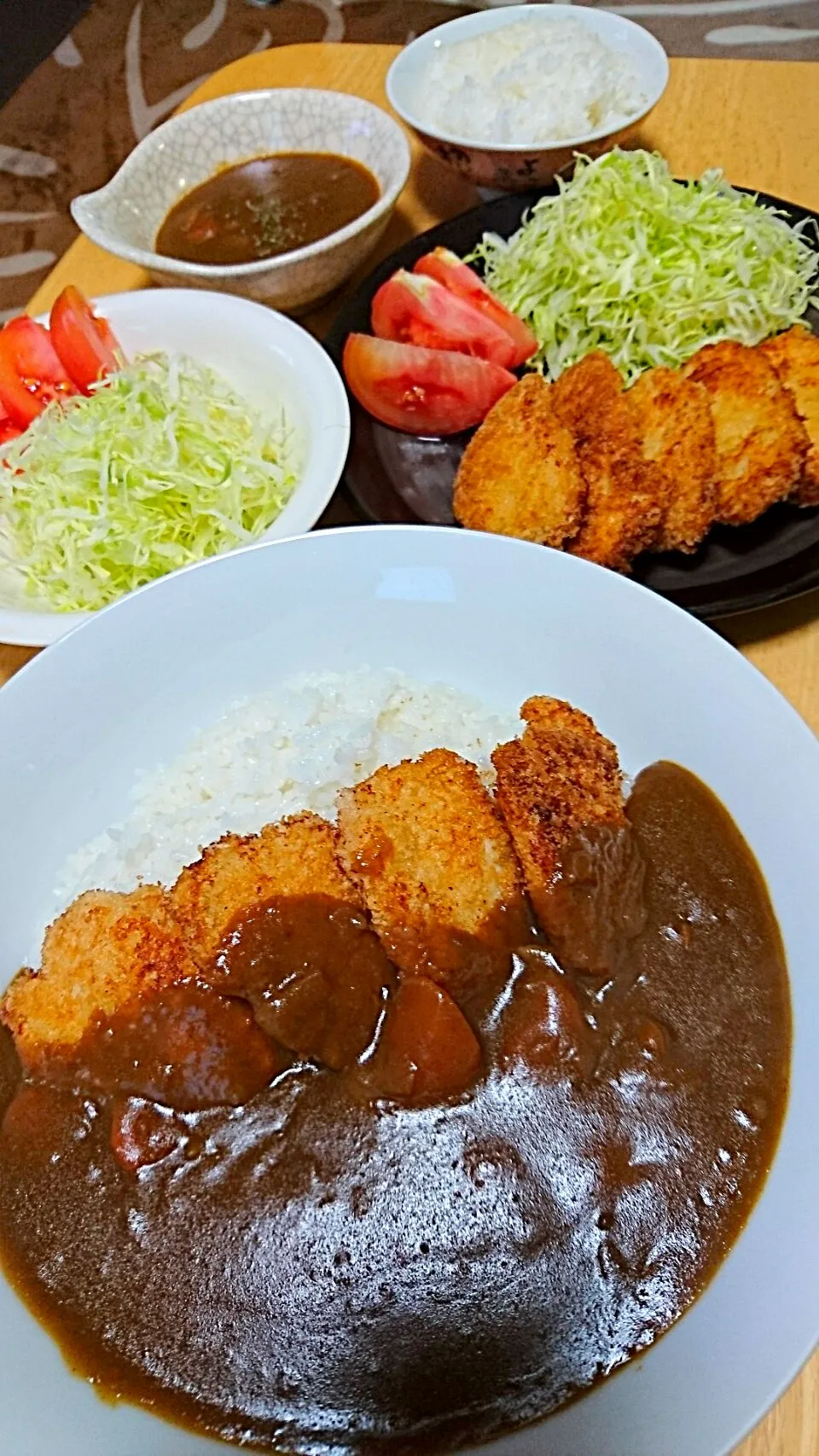 二日目のカレーはお好みで鷄むねカツカレー|めぐまんさん