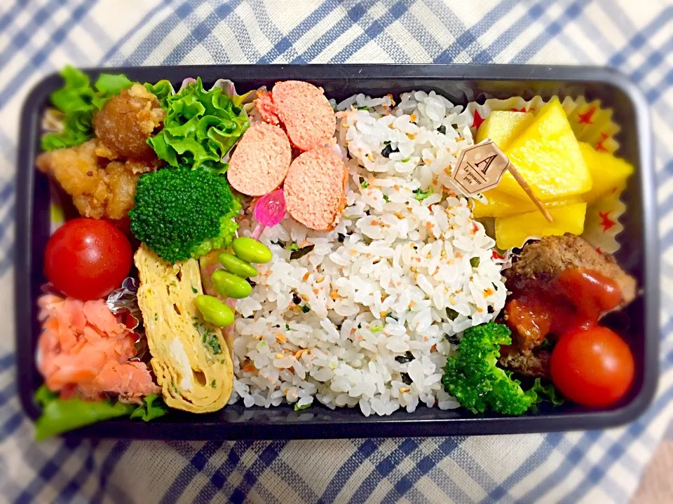 中学男子のお弁当|かはさん