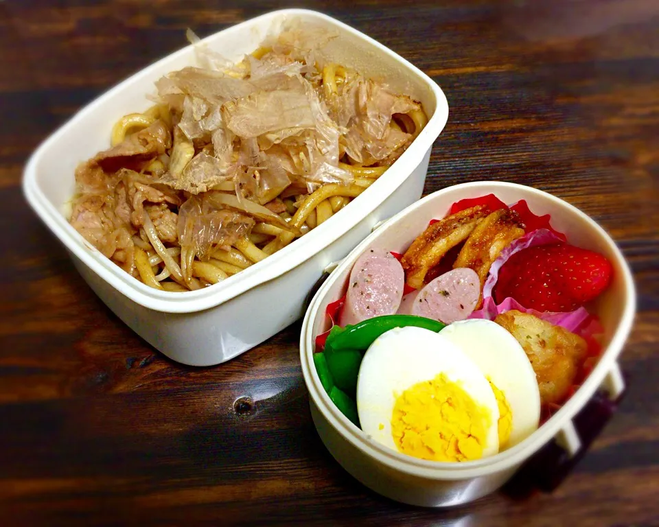 Snapdishの料理写真:自分弁当〜🎶😋😋😋4月23日|いしくん。（たまご王子🥚🐣🐥🐔）さん