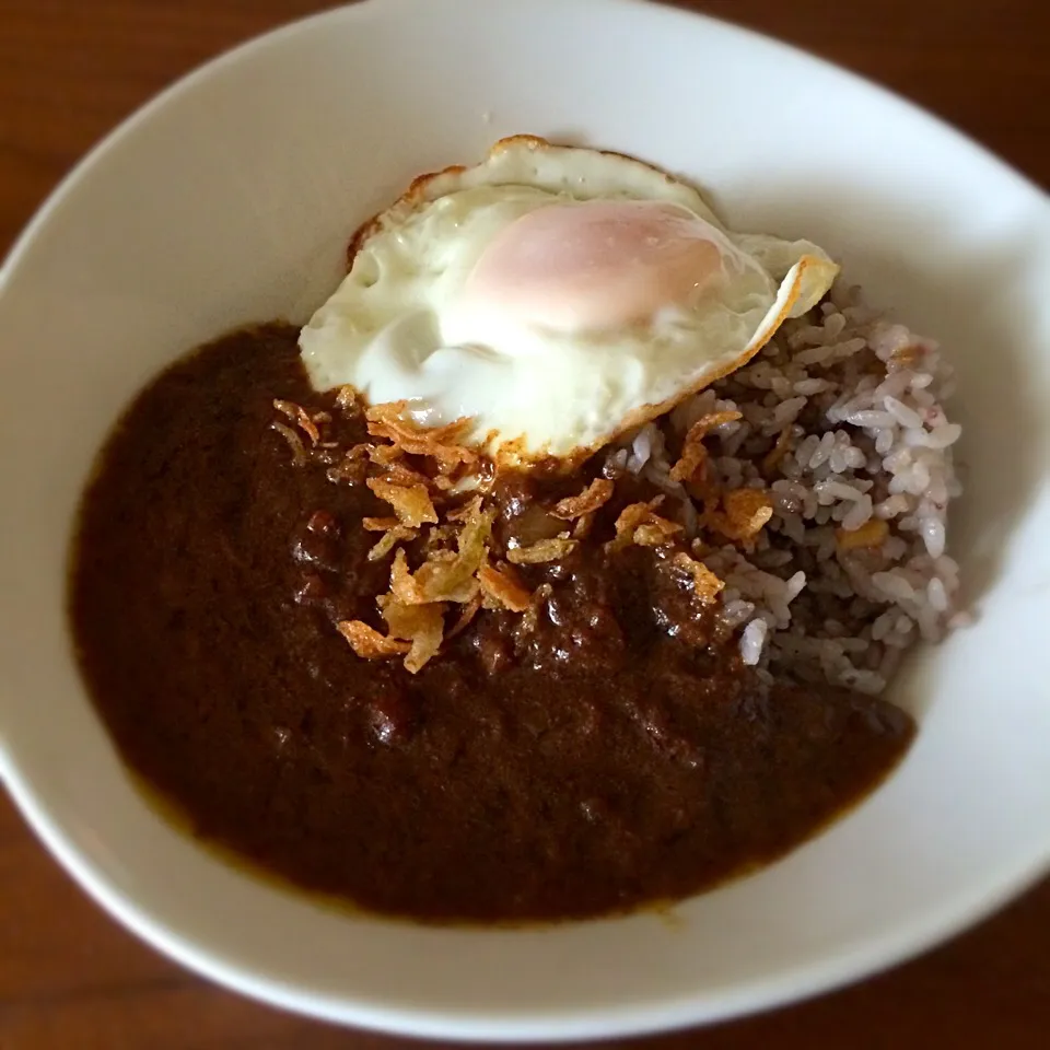 湘南 珊瑚礁キーマカレー フライドオニオントッピング|マユマユさん