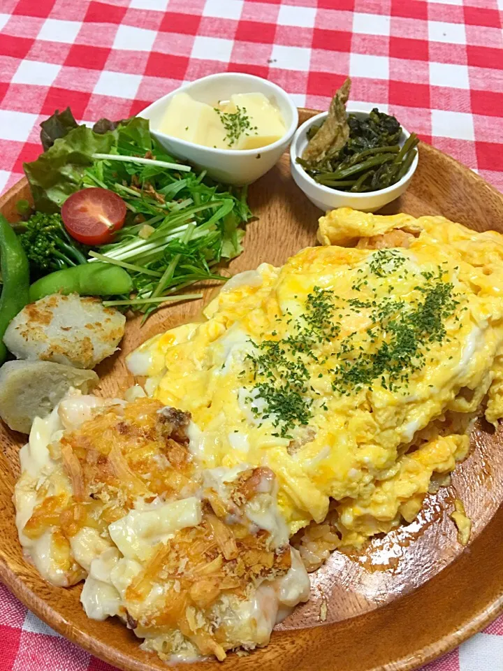 Snapdishの料理写真:娘…一人ワンプレートご飯！
どれも…トロトロで汚いなぁ😅ごめんなさい🙏|kiyoさん