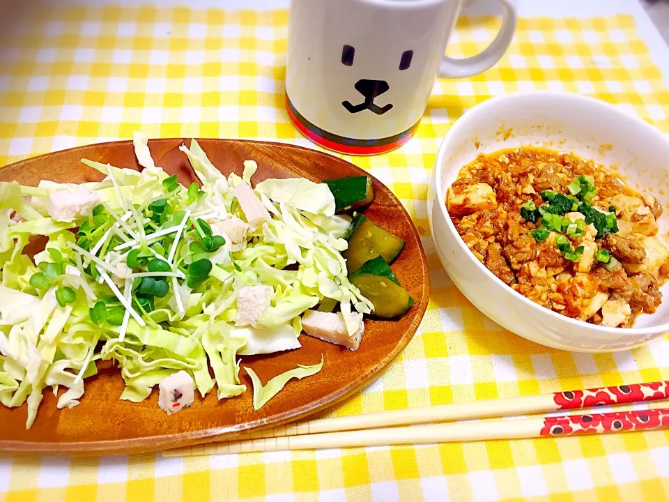 夜ご飯 麻婆豆腐😚ダイエット中|かおるさん