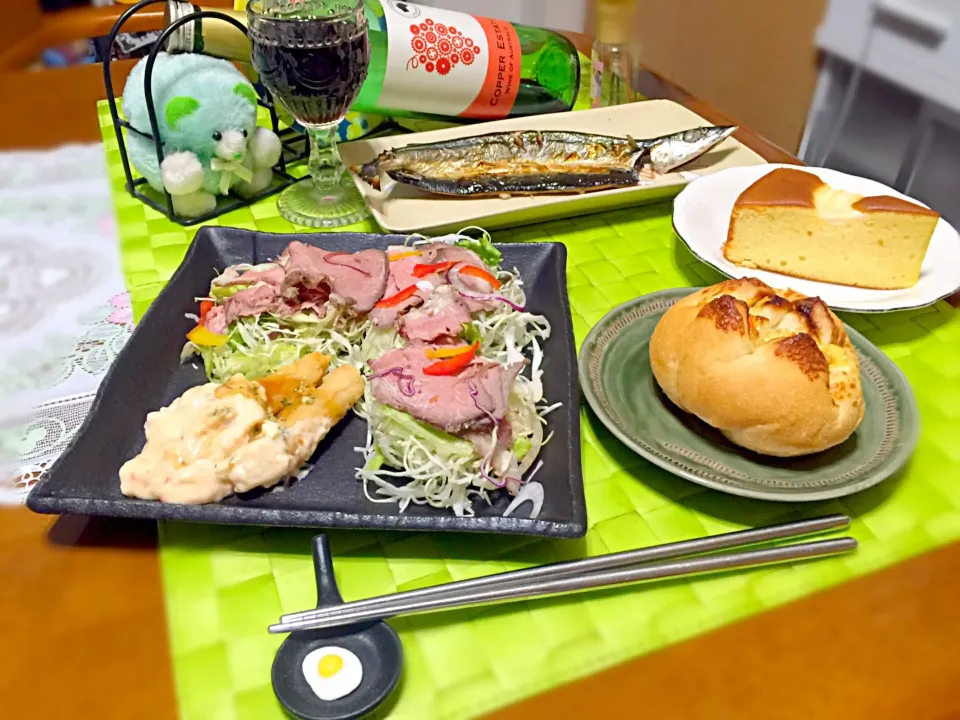 ローストビーフサラダ🍖&チキン南蛮スティック🍖🍴🍷|マニラ男さん