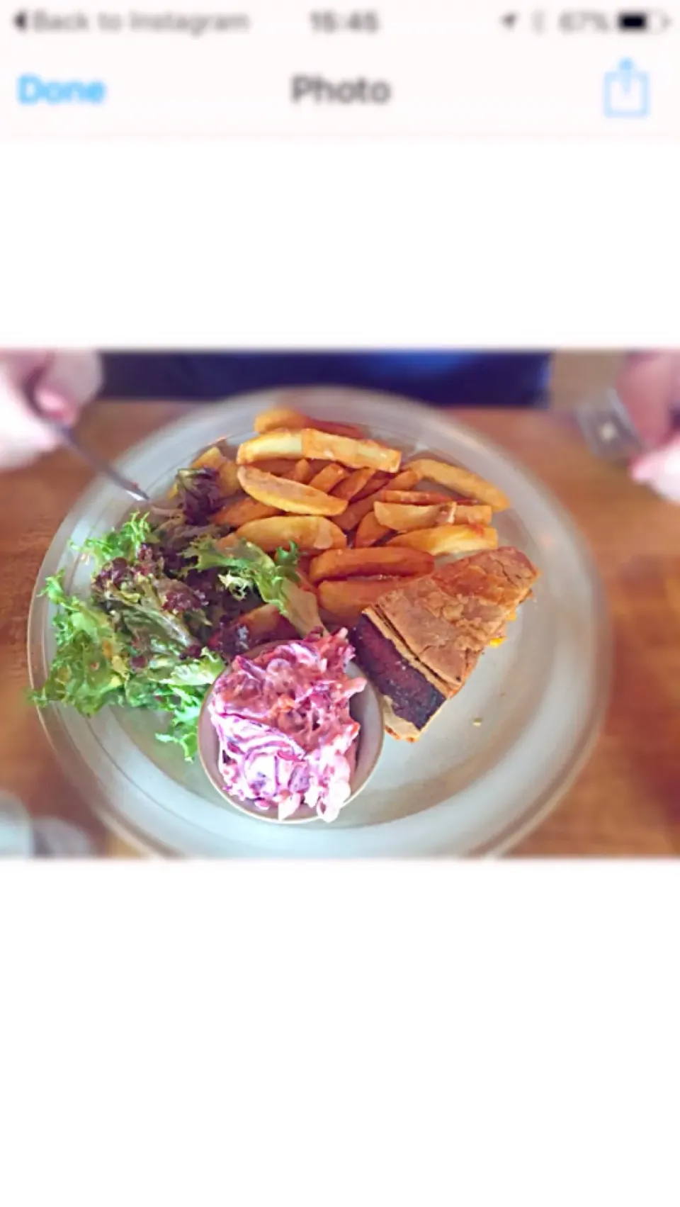 Pork pie, chips , coleslaw & salad.|Karla Collington Ryderさん