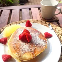 Sunday morning pancake with Singha|chaiさん