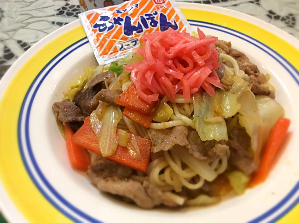 Snapdishの料理写真:今朝は、「焼きチャンポン😋」|アライさんさん