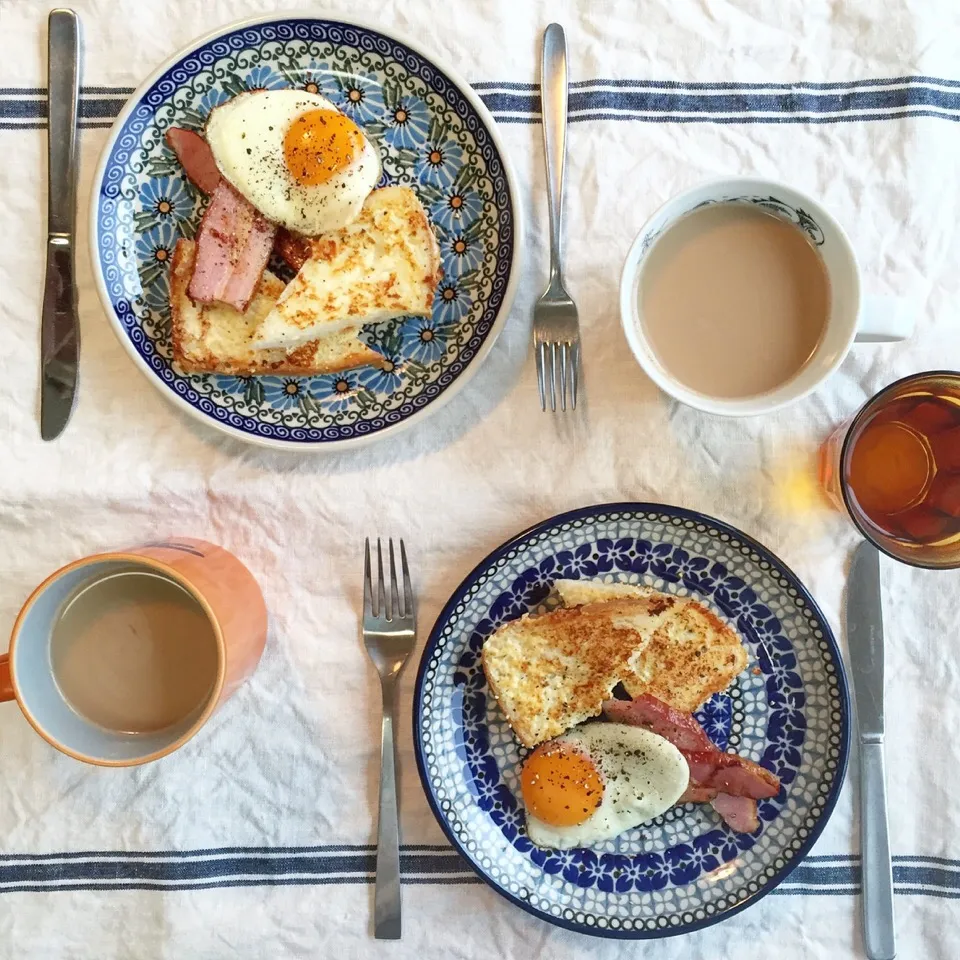 Snapdishの料理写真:クロックマダム風トースト|maruruさん