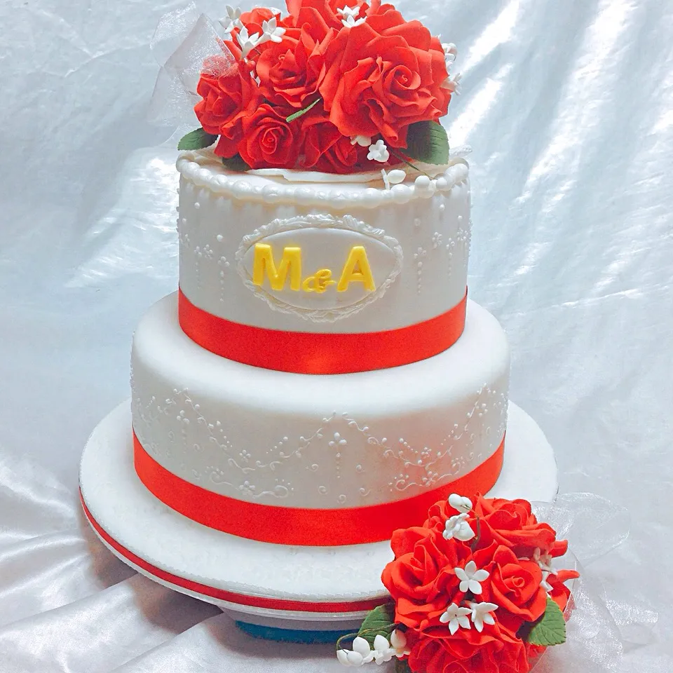 Wedding fondant Cake|Marisa Gushikenさん