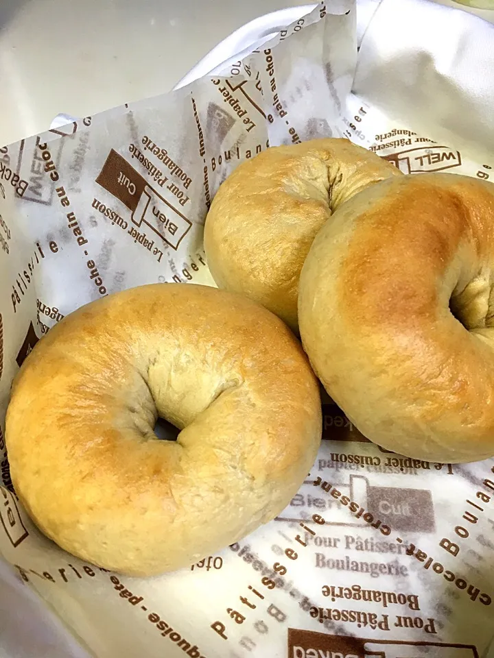 Bagels using natural apple yeast|gonbenさん