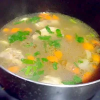 🌸Chicken bone broth soup..|dzさん