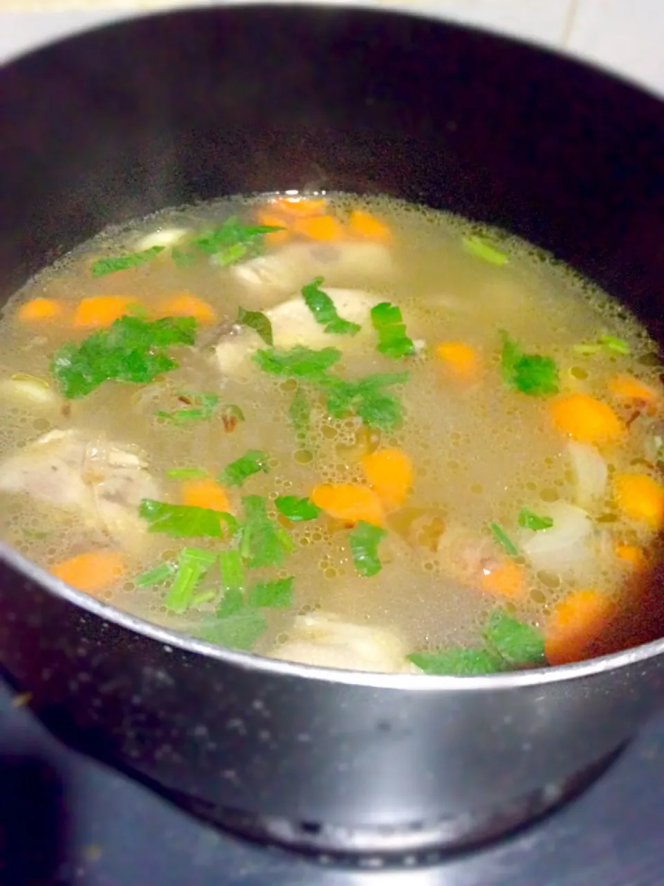 🌸Chicken bone broth soup..|dzさん