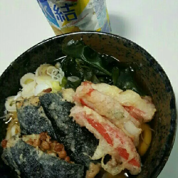 100円で納豆天ぷらうどん！作ってみた‼|ジロー7さん