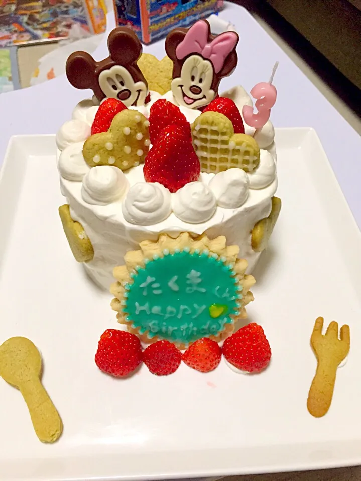 次男の誕生日ケーキ❤︎|Marienさん