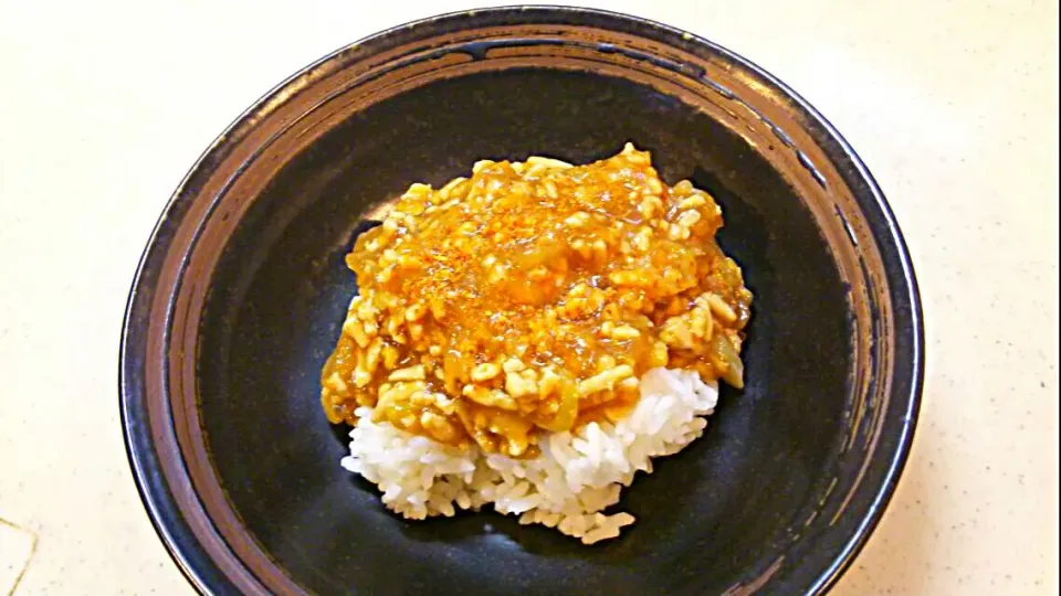 鶏のひき肉とネギのあんかけ丼♪|takaponさん