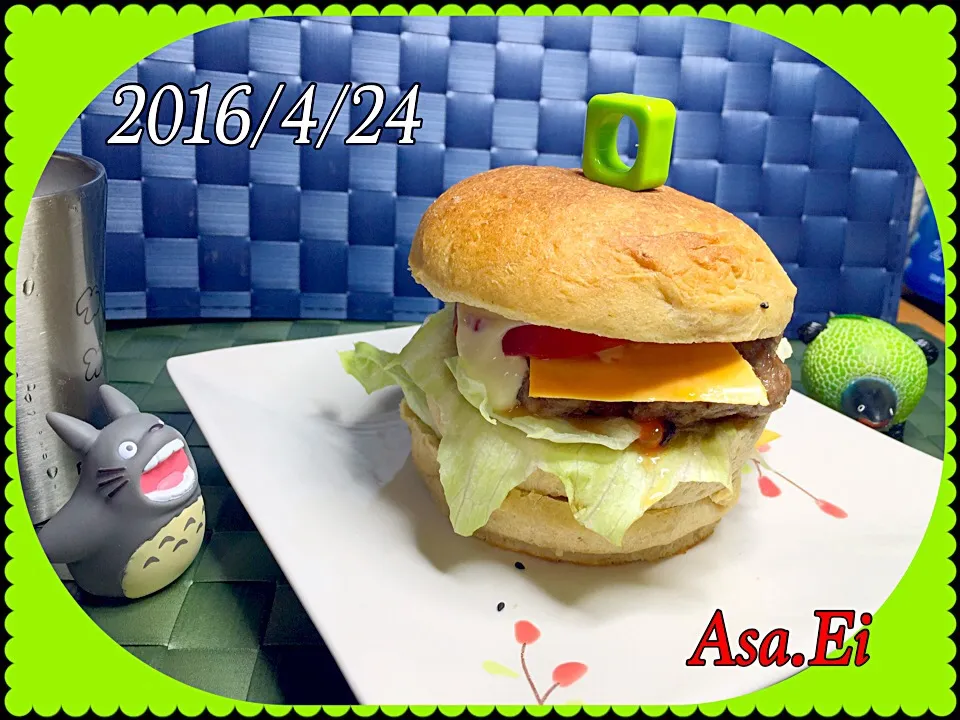 🍔我が家特製BIGバーガーキング🍔😬|Asa Eiさん