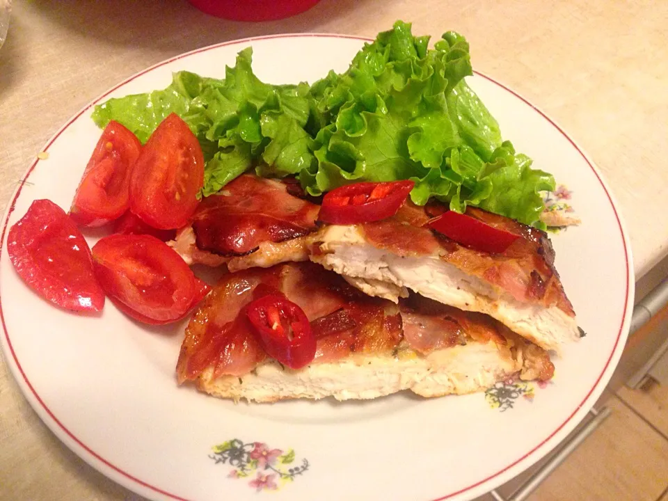 Chicken with parmesan and parma ham|Francescaさん