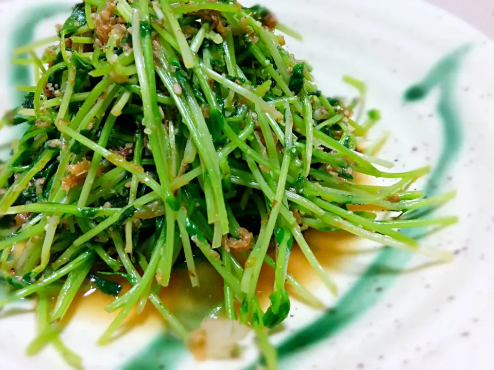 豆苗のえごま麺つゆ炒め*|ことり*さん