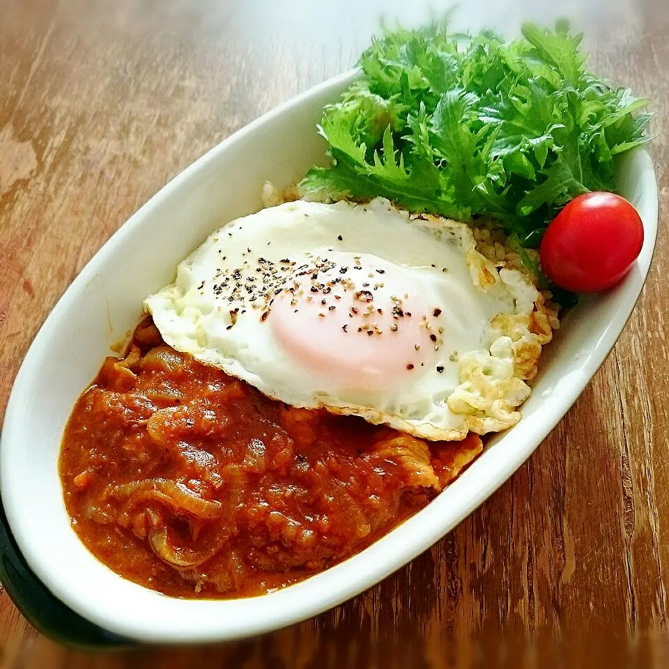 目玉焼きOnざ*カリー|プチテンよすさん