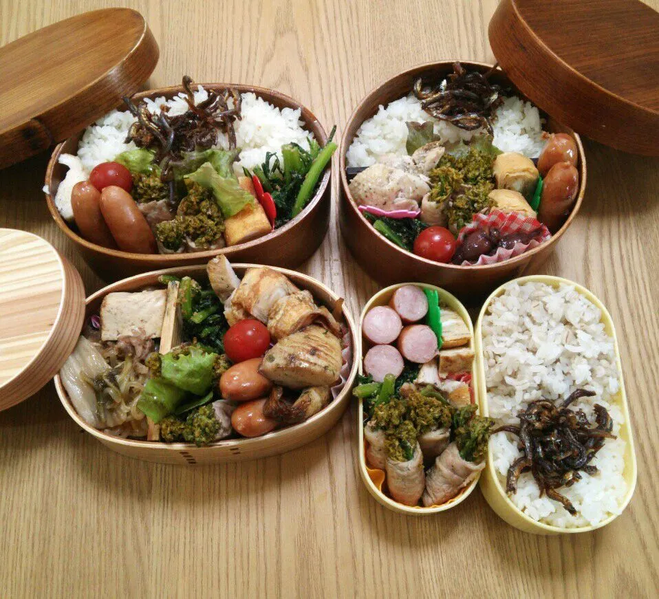 Snapdishの料理写真:『お弁当４人分＆糖質オフお弁当』|seri-chanさん