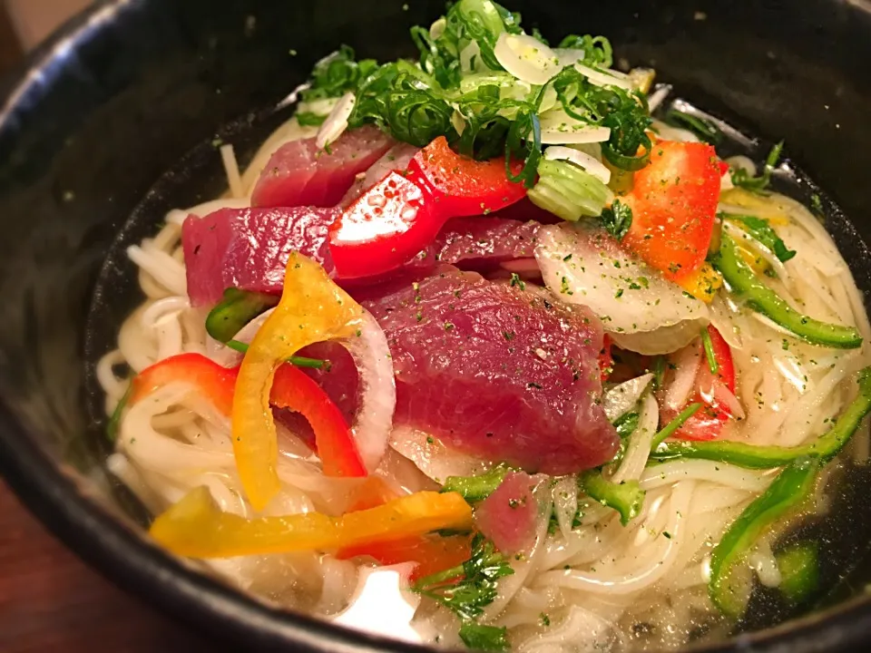 スモーク生かつおのマリネそうめん4|半田手延べそうめんの店 阿波や壱兆さん