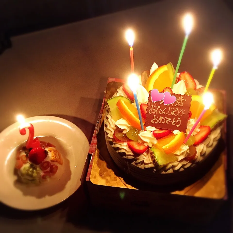 Snapdishの料理写真:ワンコ誕生日ケーキ.ෆ̊౨ೄ೫̥͙‧·*|antiqueさん