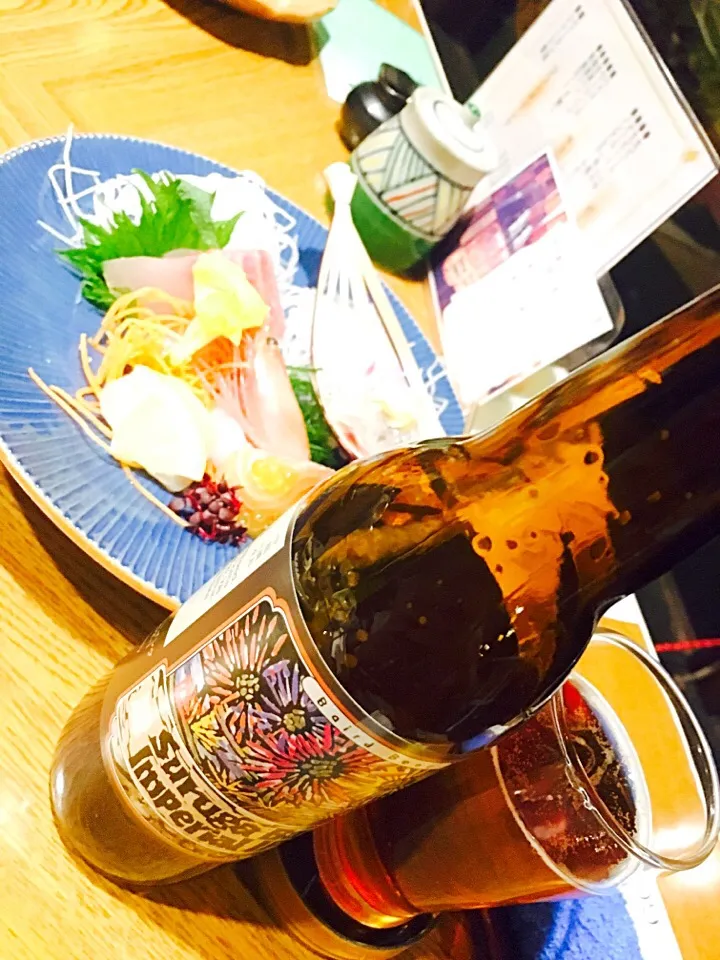 伊豆地ビールとお刺身で幸せタイム♡|tomo♡tomoさん