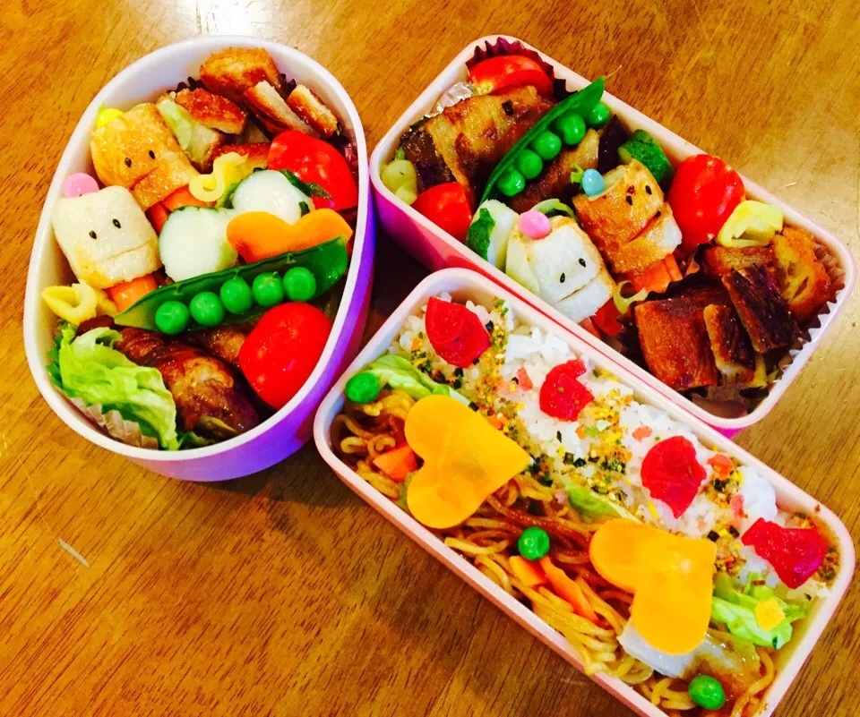 Snapdishの料理写真:娘とわたしのお弁当 0426 👾💠|chiaki3（平川ちあき）さん