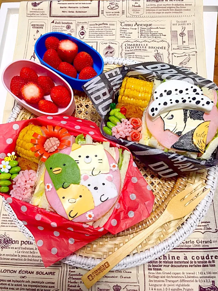 すみっこぐらし&ローのサンドイッチ🌸|CHIIAKIさん