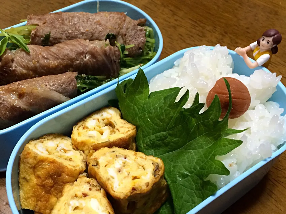 伸び放題の豆苗の一括消費！豆苗の豚肉巻き弁当|もっつぁさん