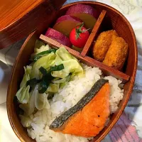 Snapdishの料理写真:パクッと鮭弁当😊🍙|0o.Hikari.o0さん