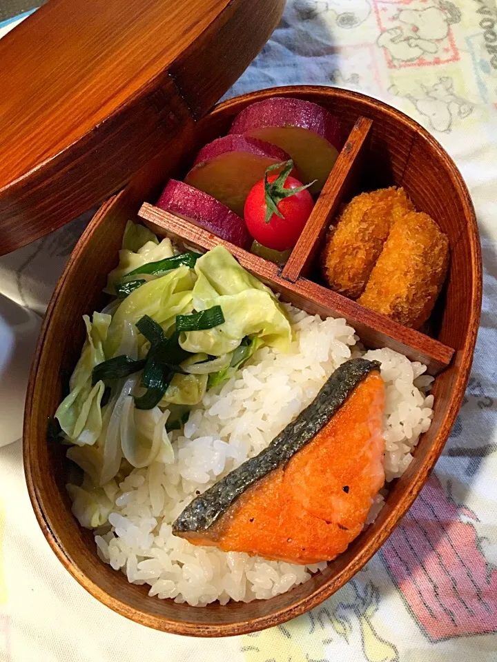 Snapdishの料理写真:パクッと鮭弁当😊🍙|0o.Hikari.o0さん