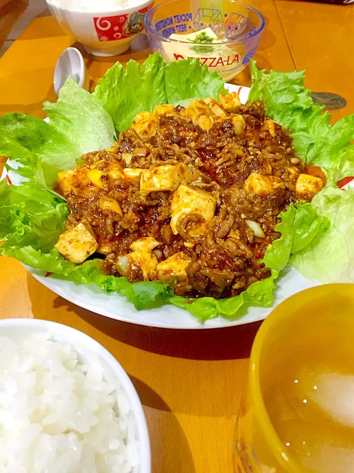 辛さほとばしる 麻婆豆腐   卵豆腐 青海苔がけ|ch＊K*∀o(^^*)♪さん