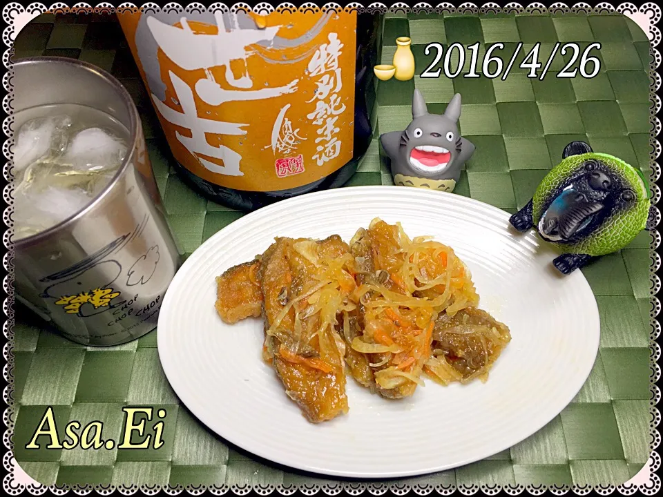 🍶晩酌の肴
💫揚げ宗八カレイ南蛮漬け🍻🍶|Asa Eiさん