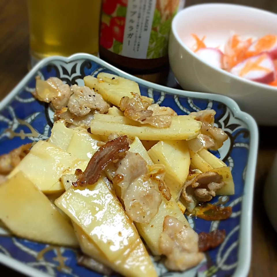 タケノコと豚肉のマヨ醤油炒め|Pichanさん