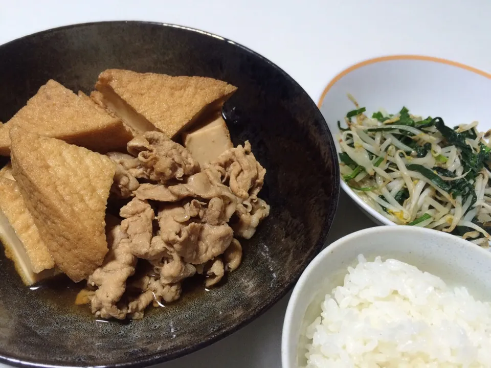 肉豆腐
ニラもやし炒め|あいさん