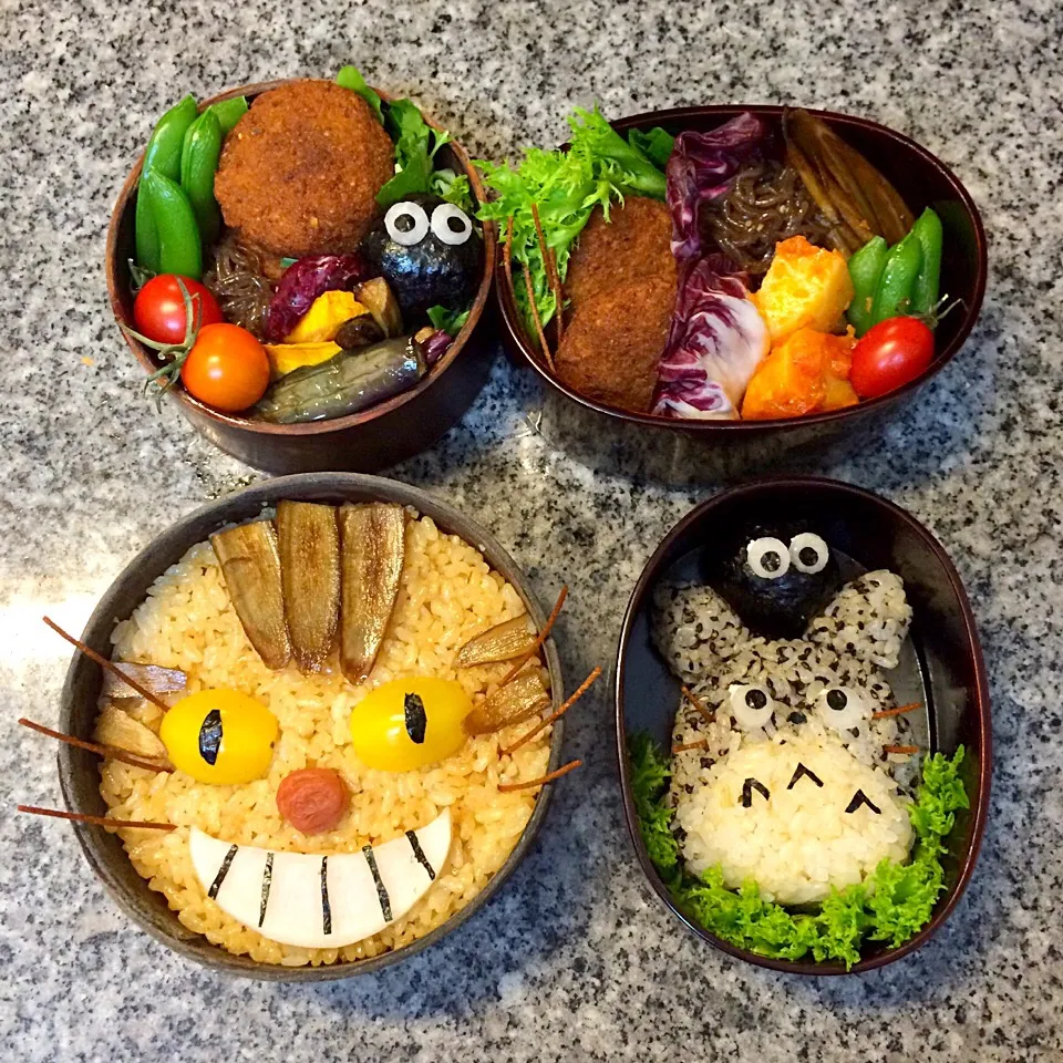 Snapdishの料理写真:vegan弁当
トトロとネコバス|makiko_aさん