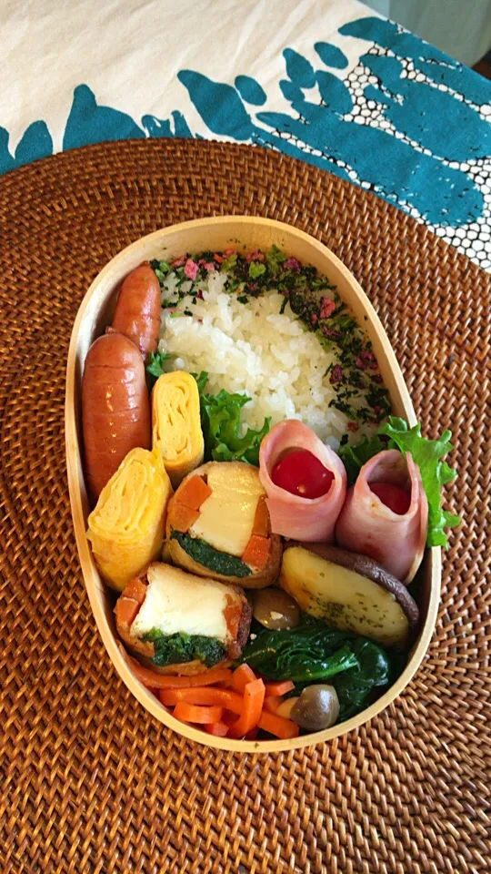 厚揚げとほうれん草の肉巻き弁当|10HIROさん