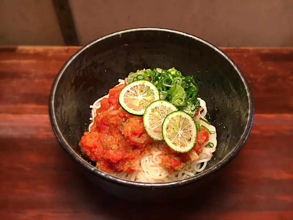 トマトサルサぶっかけ2|半田手延べそうめんの店 阿波や壱兆さん