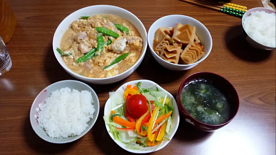 昨日の煮物の残り汁で鶏肉とさやいんげんの卵とじ〜|SAORIMESHIさん