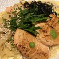 Salmon spaghetti|Clover Graceさん