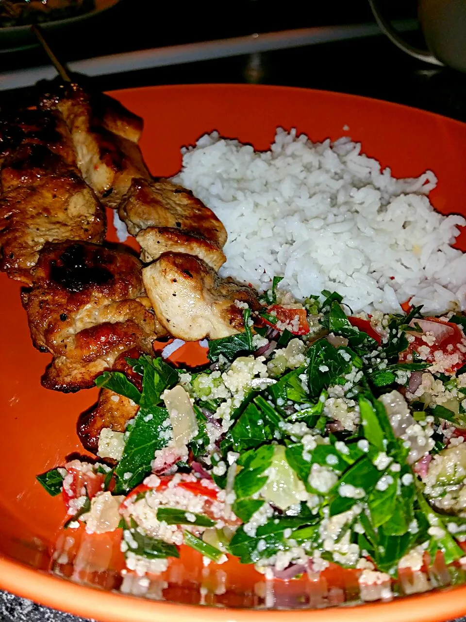 Tabbouleh and chicken bbq for dinner|claireさん