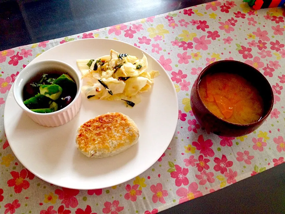 Snapdishの料理写真:ベジ料理♡長芋マッシュフライのご飯|みよさん