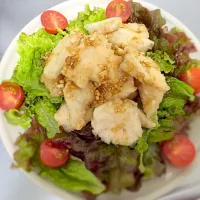 Snapdishの料理写真:鶏胸肉 唐揚げ 油淋鶏風🍖|cipiさん